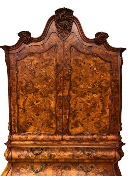 Aufsatzschrank Kabinettschrank Wurzelholz Stilmöbel Annibale Colombo