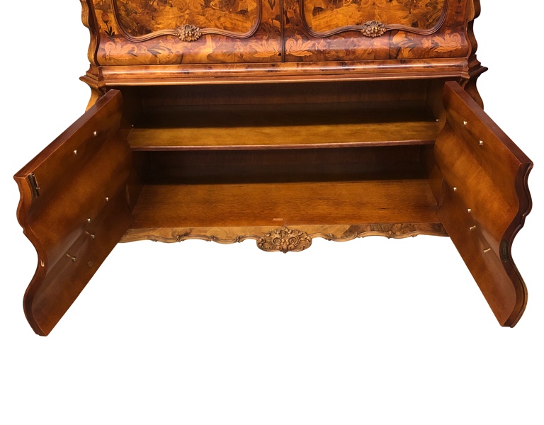 Aufsatzschrank Kabinettschrank Wurzelholz Stilmöbel Annibale Colombo