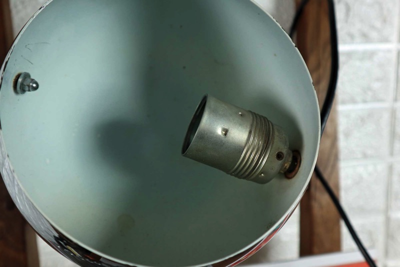 Tischlampe Scherenarm Metall vernickelt Design M Maurer