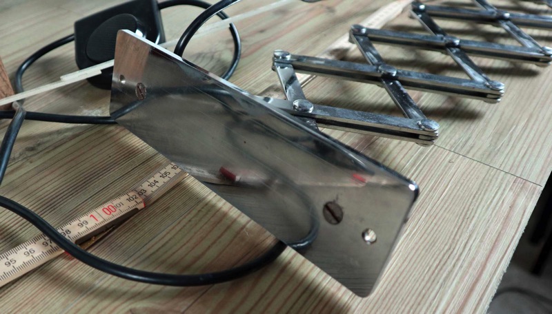 Wandlampe Scherenarm Metall vernickelt Design M Maurer