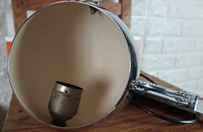 Wandlampe Scherenarm Metall vernickelt Design M Maurer