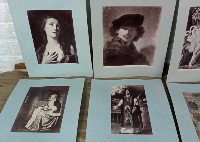 8x Albumin Fotografie antik Albuminabzug Albumen Altemeister Gemälde