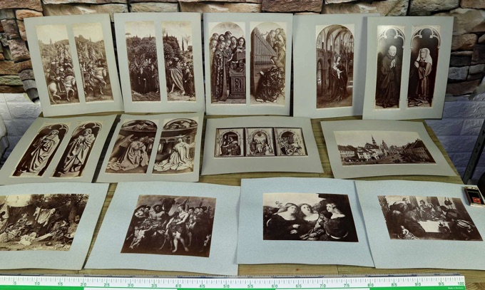 Sammlung 72 Albumin Fotos antik von Grunelius Gemälde