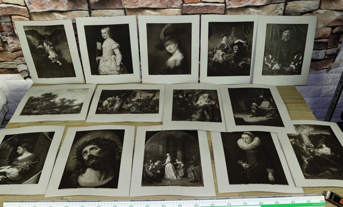Sammlung 72 Albumin Fotos antik von Grunelius Gemälde