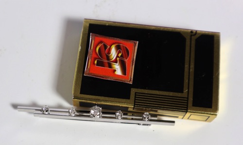 Brosche Nadel Weißgold 750 Brillanten