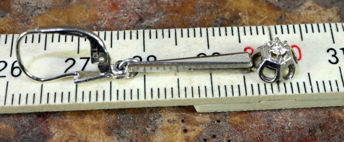 GLL Ohrhänger Weißgold 585 Brillant Ohrschmuck vintage