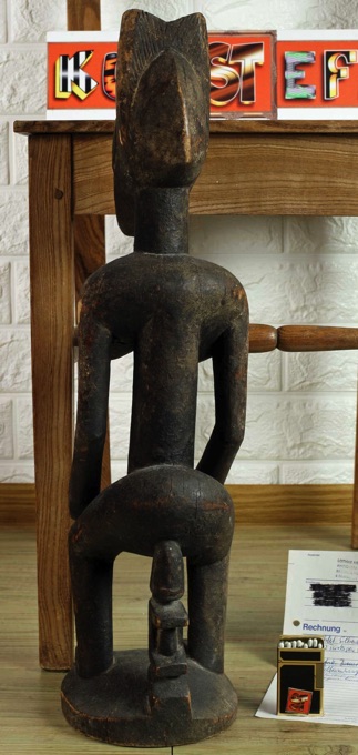 Afrika Mutterfigur Holz Skulptur Dogon Mali Rechnung von 1985 3500DM