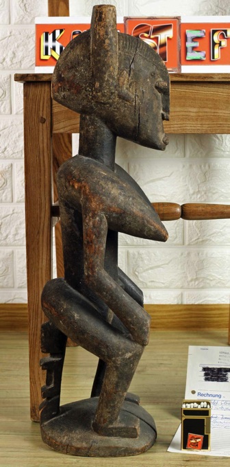Afrika Mutterfigur Holz Skulptur Dogon Mali Rechnung von 1985 3500DM