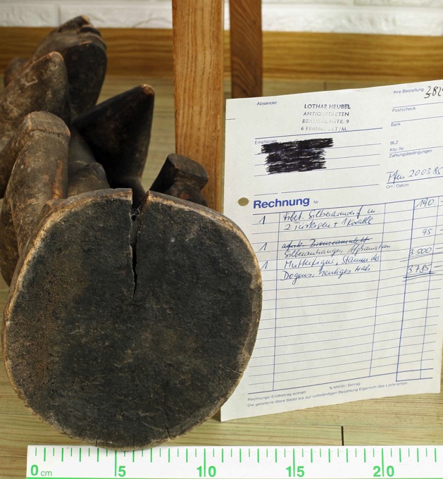 Afrika Mutterfigur Holz Skulptur Dogon Mali Rechnung von 1985 3500DM