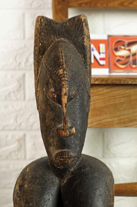 Afrika Mutterfigur Holz Skulptur Dogon Mali Rechnung von 1985 3500DM