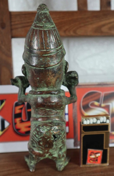 Bronze Figur Musikant Afrika Benin Kamerun