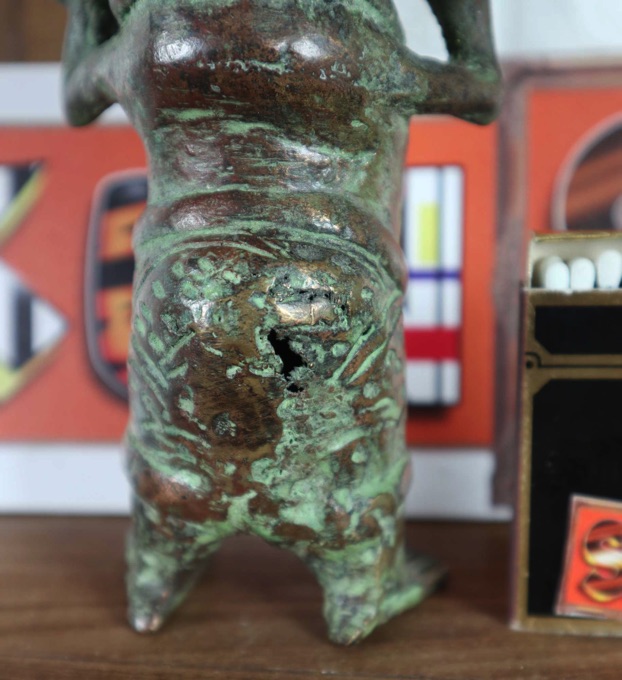Bronze Figur Musikant Afrika Benin Kamerun