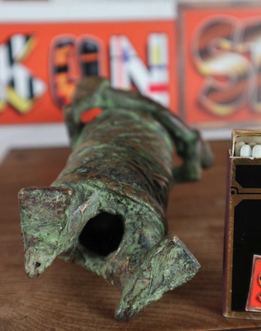 Bronze Figur Musikant Afrika Benin Kamerun