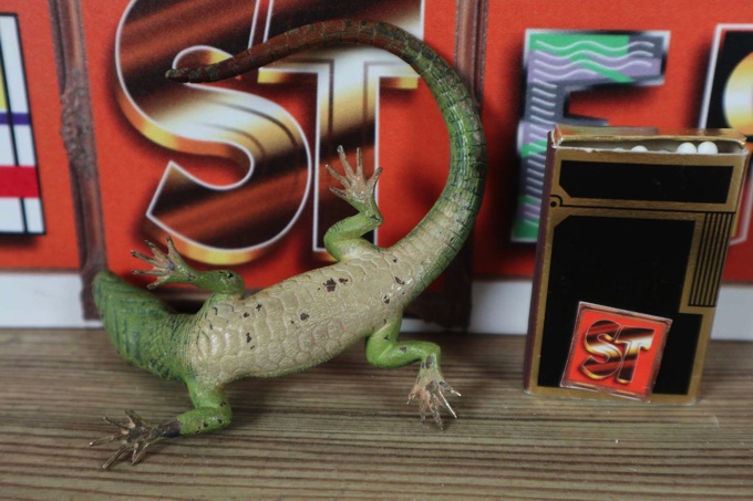 Bronze Salamander Eidechse antik