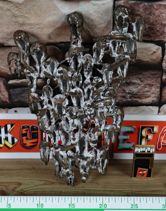 Bronze Skulptur Schädel abstrakt vinatge