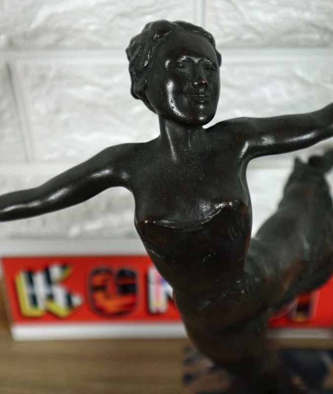 Bronzefigur Tänzerin Widmung Handelshof Rieder Mannheim