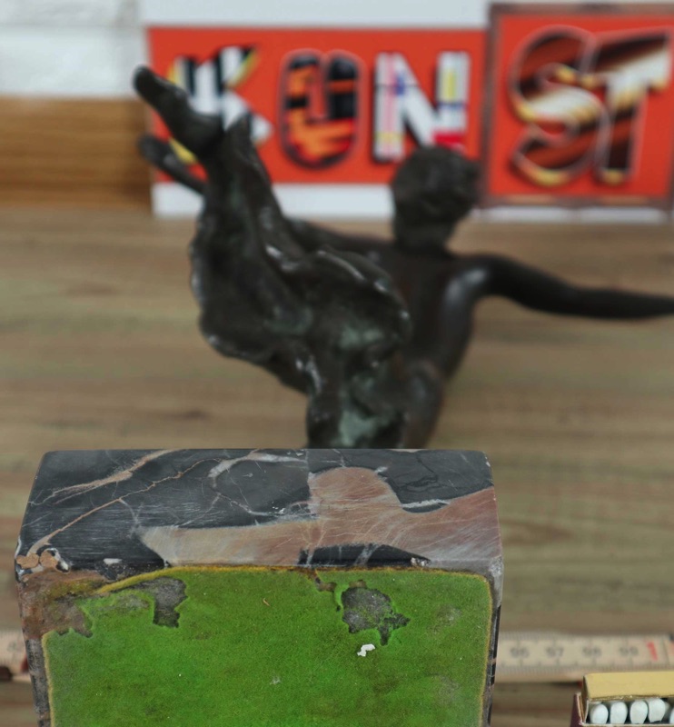 Bronzefigur Tänzerin Widmung Handelshof Rieder Mannheim