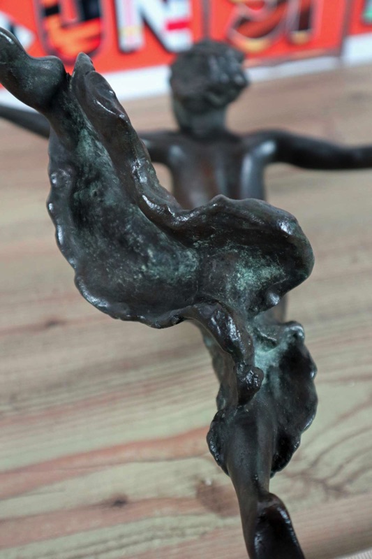 Bronzefigur Tänzerin Widmung Handelshof Rieder Mannheim
