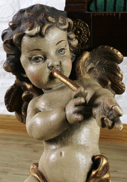 Engel Fanfare Putti Putto Putte Lindenholz