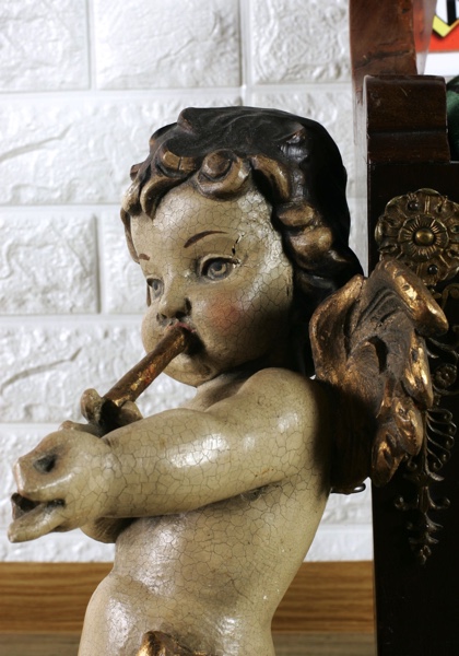 Engel Fanfare Putti Putto Putte Lindenholz