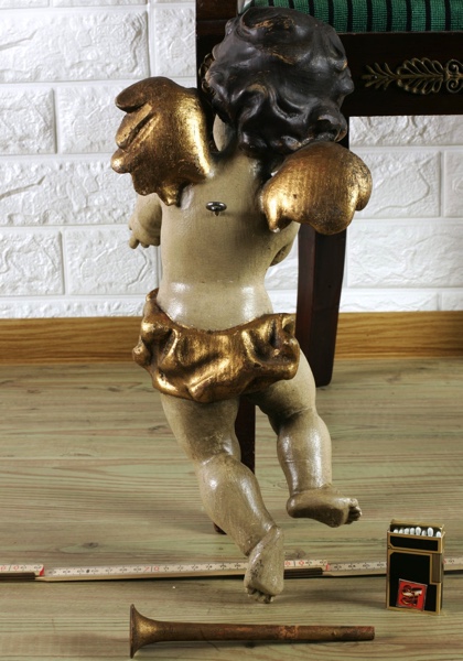 Engel Fanfare Putti Putto Putte Lindenholz