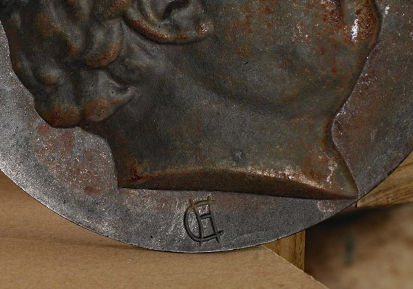 Fritz Best Eisenrelief Goethe