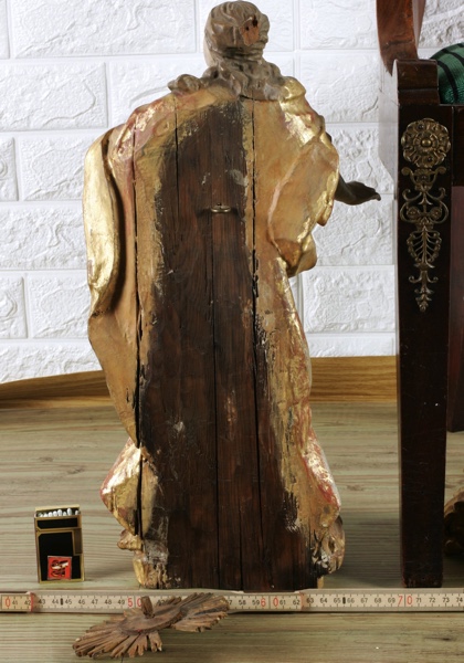Holz Skulptur Maria Strahlenkranz Konsole