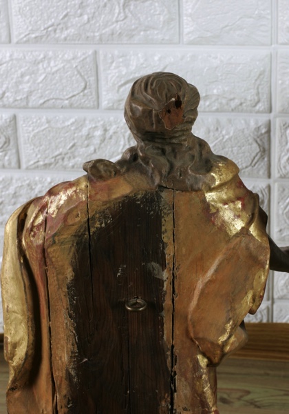 Holz Skulptur Maria Strahlenkranz Konsole