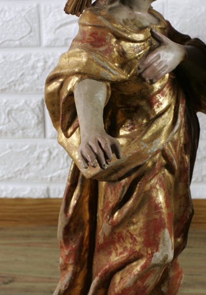 Holz Skulptur Maria Strahlenkranz Konsole