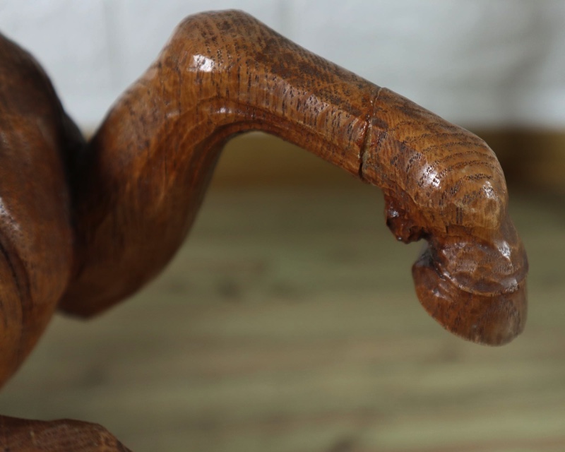Jägerhannd Holzskulptur steigender Hengst Pferd