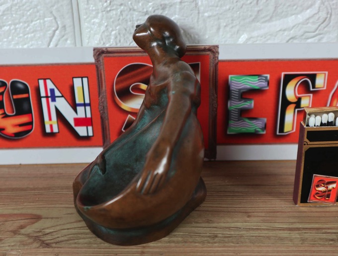 MA Bronze Skulptur Jugendstil Frau