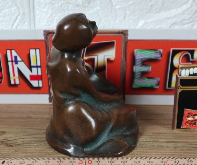 MA Bronze Skulptur Jugendstil Frau