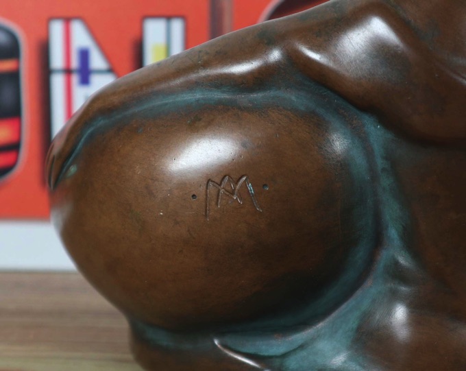 MA Bronze Skulptur Jugendstil Frau