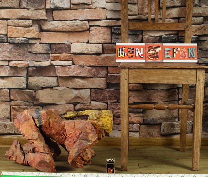 Michael Denkler Gietz Holz Skulptur Akt Fanny