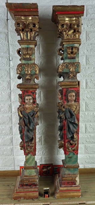 Paar Säulen antik Barock heilige