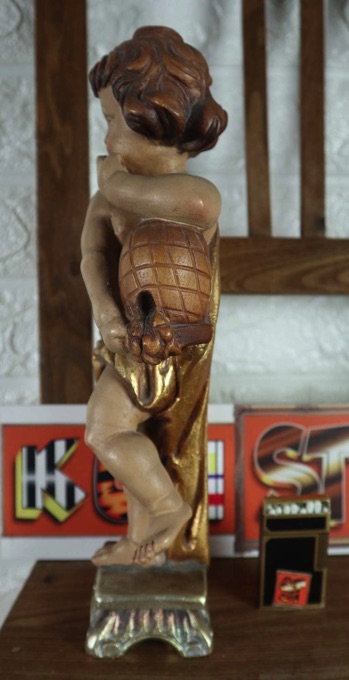 Putto Bienenkorb Holz Schnitzerei Oberammergau