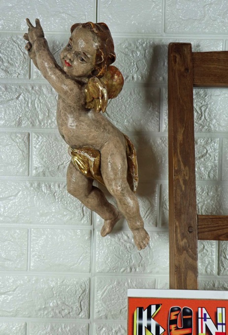 Putto Engel Holz Schnitzerei Putte
