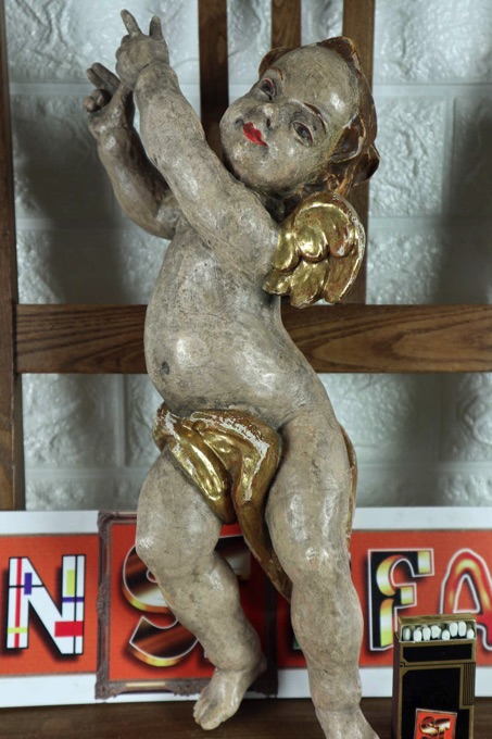 Putto Engel Holz Schnitzerei Putte