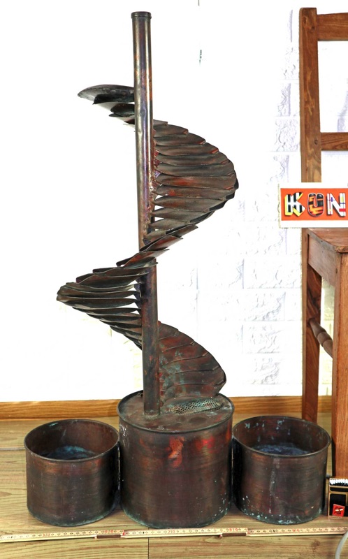 vintage Wasserspiel Kupfer Springbrunner Designer