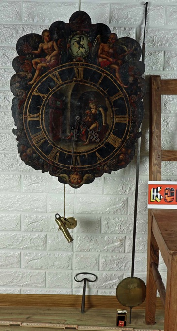 Eisen Wanduhr antik Eisenuhr Erotika