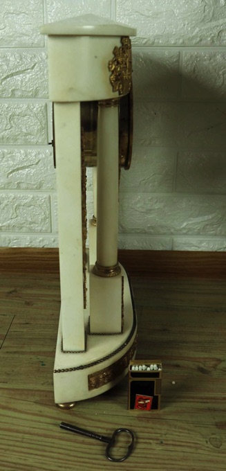 Marmor Pendule Uhr Noseda Marseille antik
