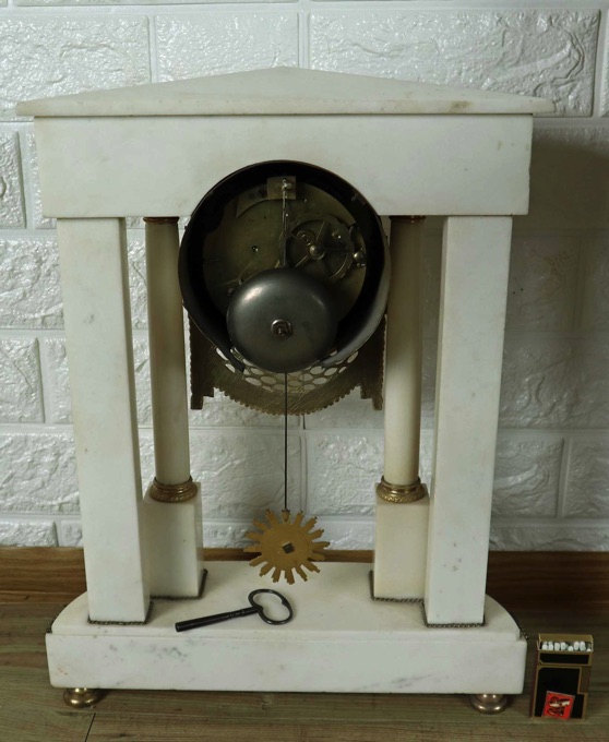 Marmor Pendule Uhr Noseda Marseille antik