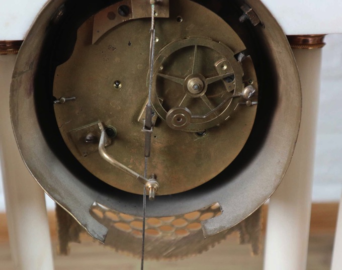 Marmor Pendule Uhr Noseda Marseille antik