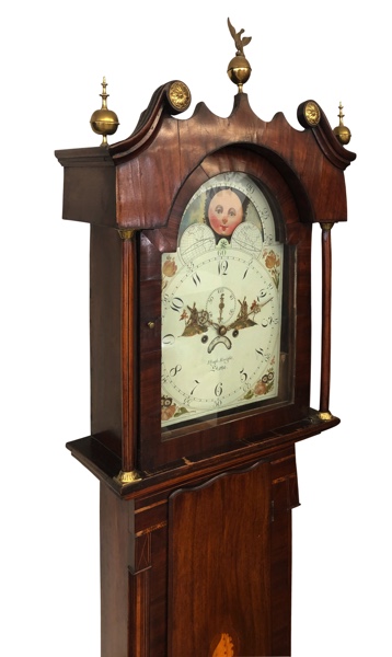 Standuhr antik grandfather clock England Huge Knight Stone
