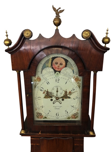 Standuhr antik grandfather clock England Huge Knight Stone