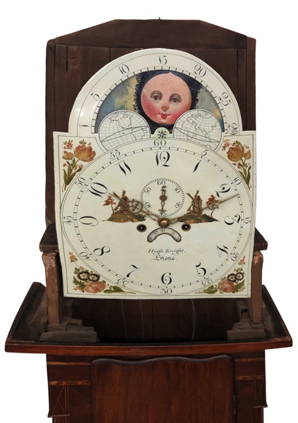 Standuhr antik grandfather clock England Huge Knight Stone