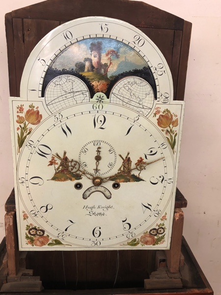 Standuhr antik grandfather clock England Huge Knight Stone