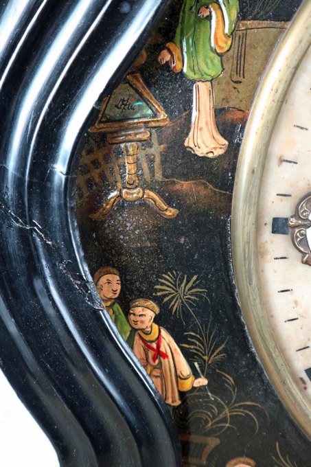 Wanduhr Chinoiserie antik