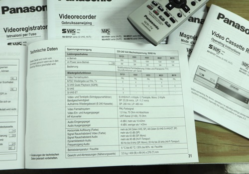 Panasonic Videorekorder neu VHS NV HV61EG S