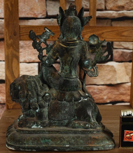 Asiatika Bronze Buddha Löwe Foo Hund China
